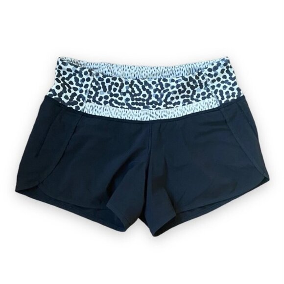 Lululemon un Times Short *4-way Stretch black/ace spot grain black size 4 - Picture 3 of 5